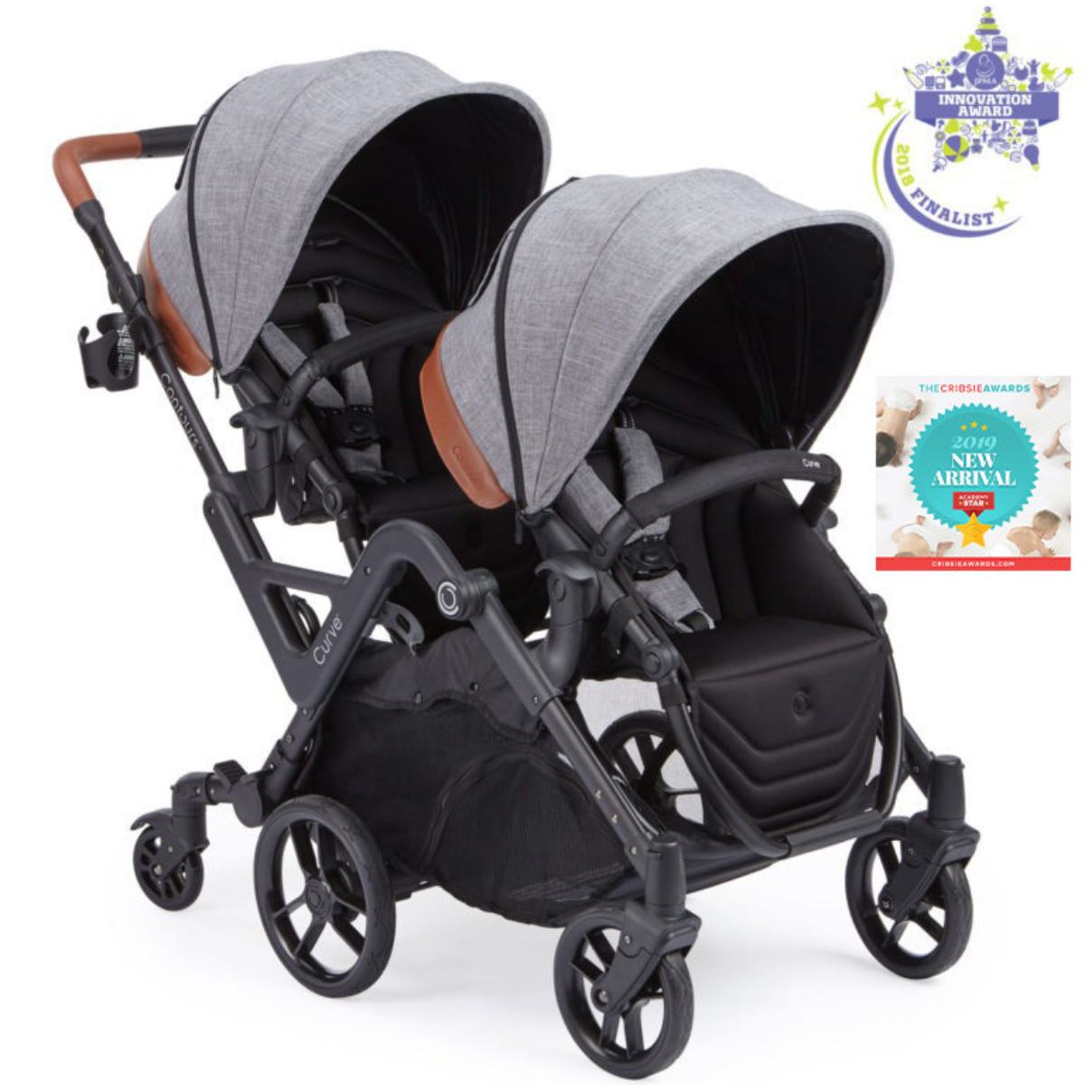 curve double stroller