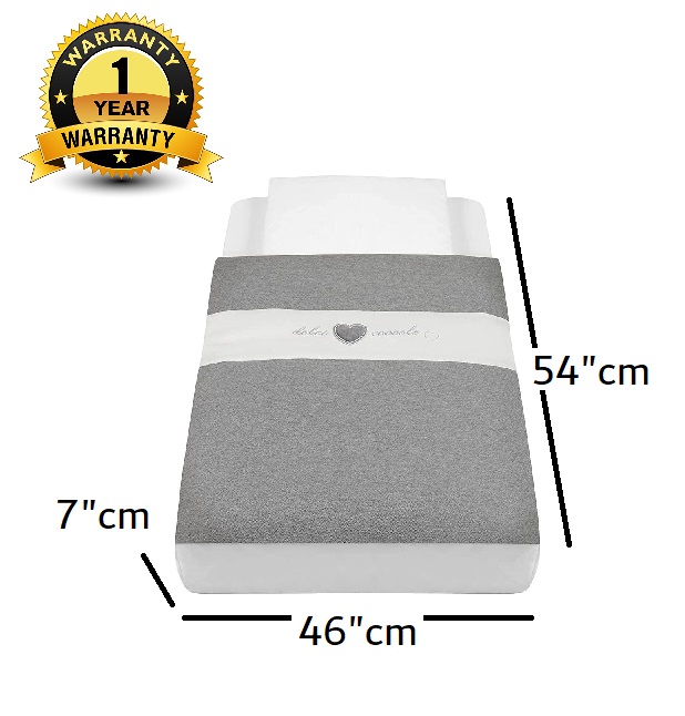 Cam - Baby Bedding set, Baby warm Duvet and Duvet cover, Baby bed, For Baby cot, Baby Bassinet, Soft Pillowcase and mattress cover, 1.1 kg, 4 pcs - Light Gray/Gray