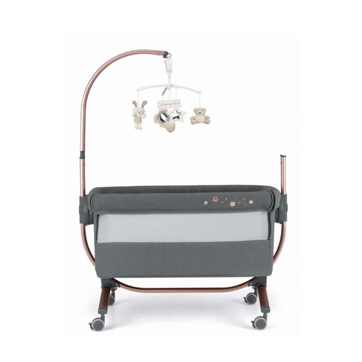 Cam - Cullami - Cradle with co-sleeping function - Suitable for every bed Grey and Rose Gold