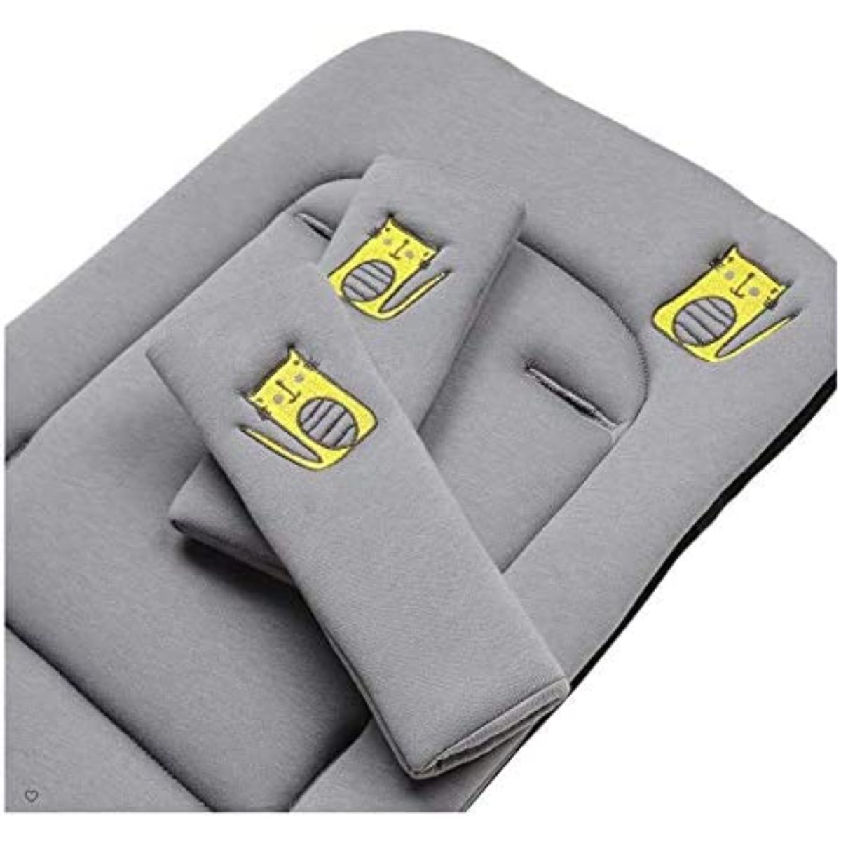 Ubeybi Stroller Cushion Set - Black / Gray  / With Belt Pad