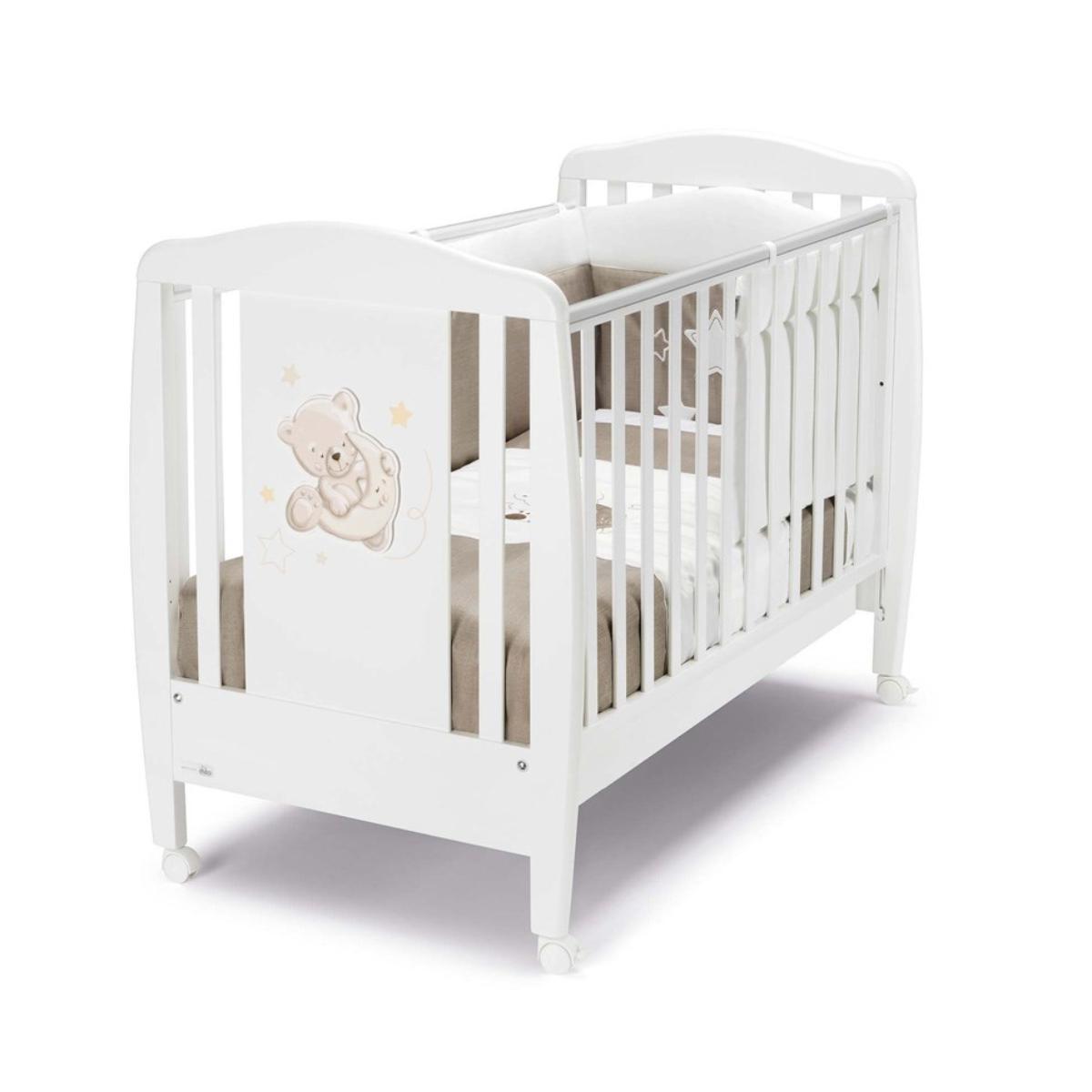 baby-store-dubai Cam - Wooden Crib - White