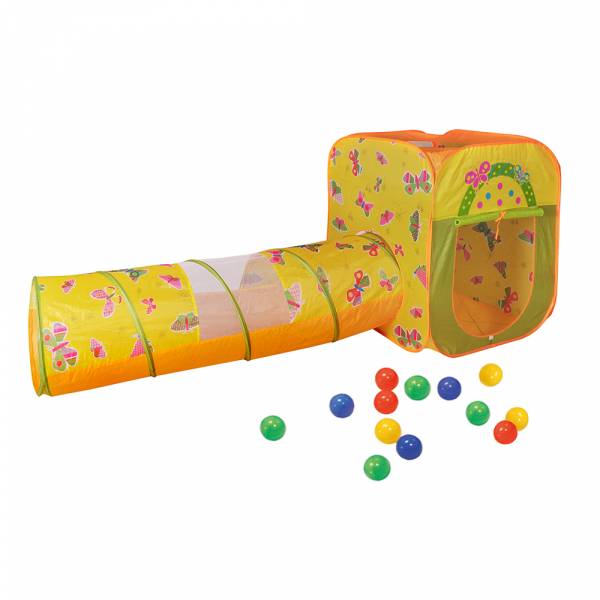 Ching Ching Butterfly Square House and Tunnel with 100pcs Colorful Balls