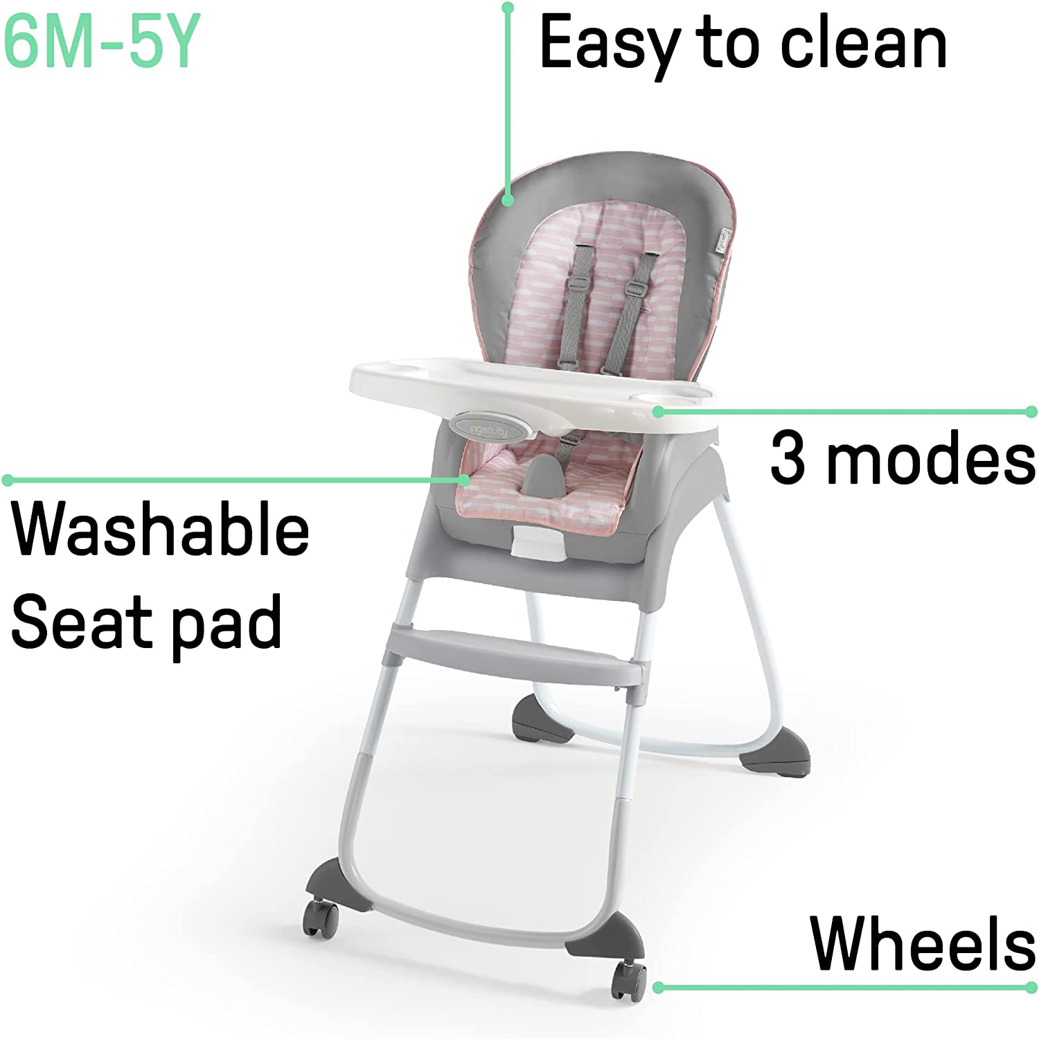 INGENUITY Trio 3-in-1 High Chair™ - Flora the Unicorn™