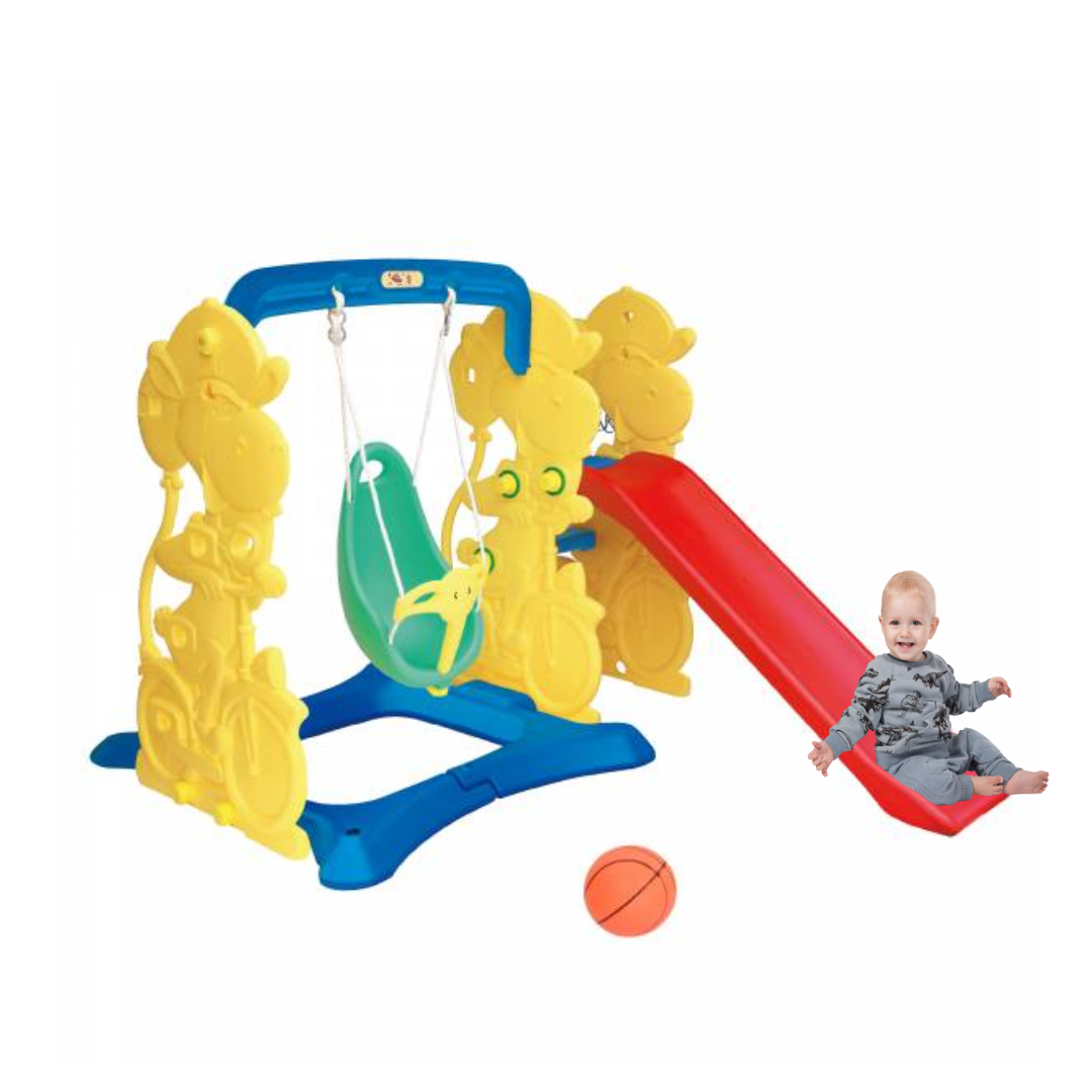 Ching Ching Giraffe Slide Swing with Basketball Ring (25-40kgs) -Pack of 1