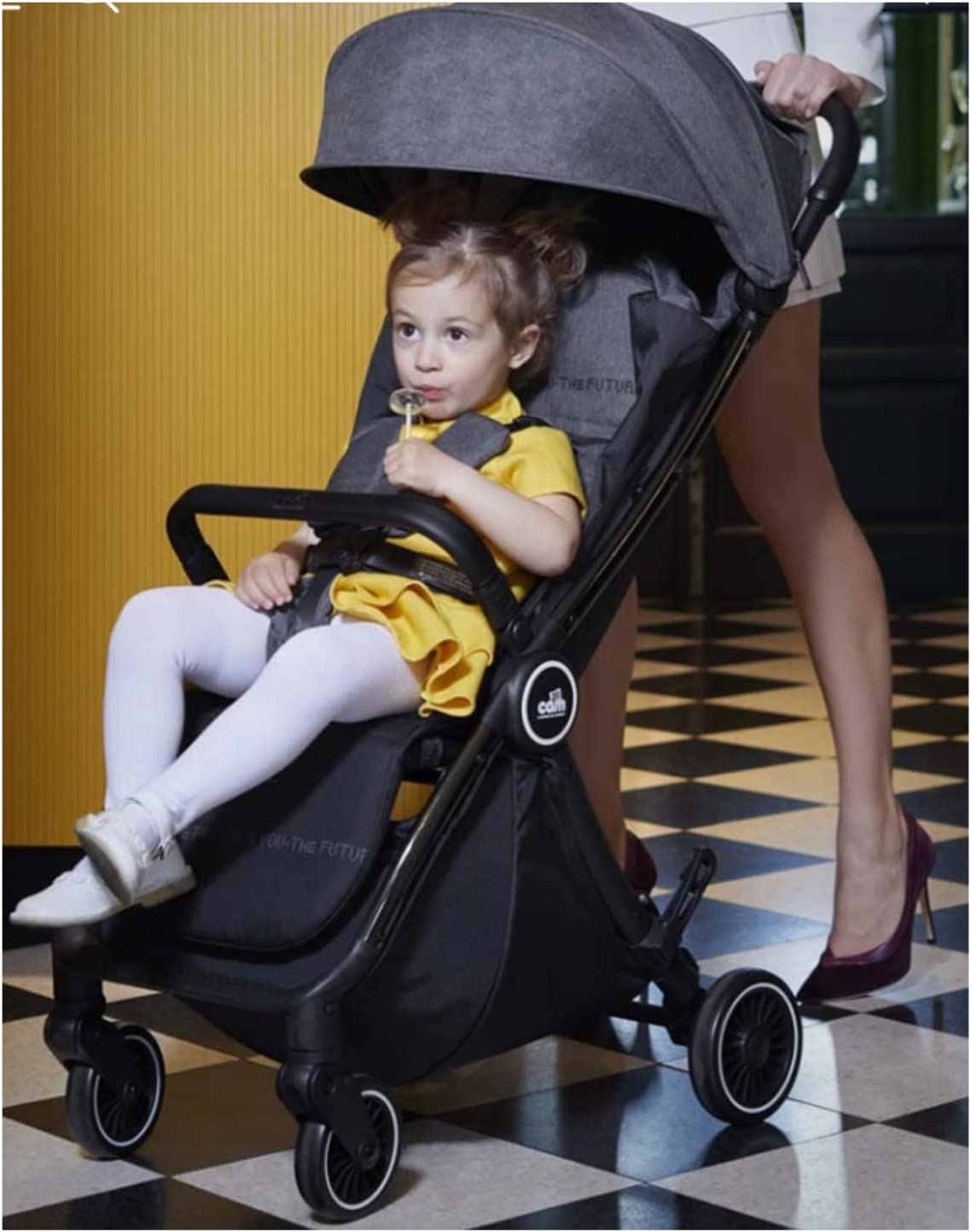 CAM MATIC STROLLER  194 - Baby Stroller  Red, from 0 to 4 years, Aluminium frame, 5-point safety harness, Super compact folding, umbrella stroller, Lightweight and compact stroller,  