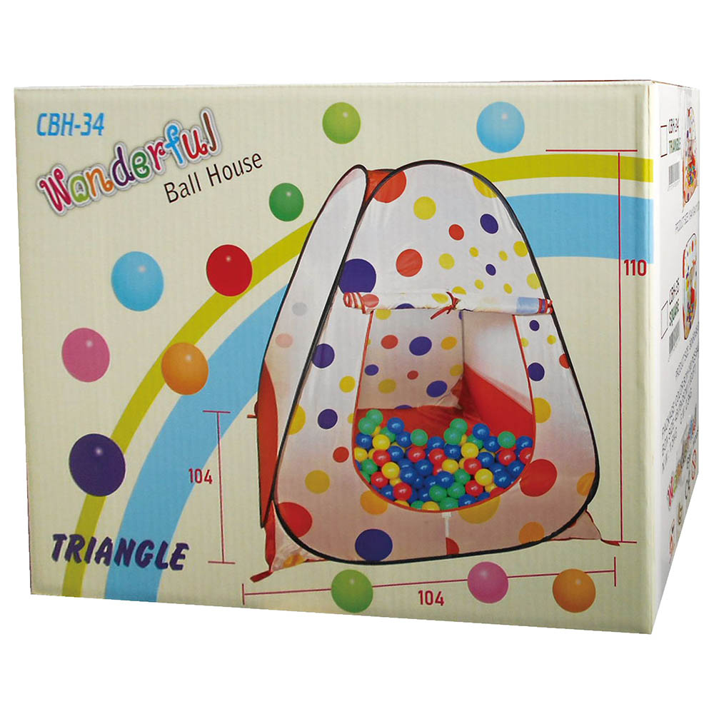 Ching Ching Wonderful Triangle House with 100pcs Colorful Balls