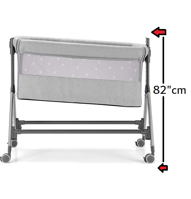 Cam - Sempreconte Baby Co Bed Cradle, Baby cot, Rocking Cradle, Convertible, foldable,  Essential sleeping portable, Crib, bedside - Silver Stars