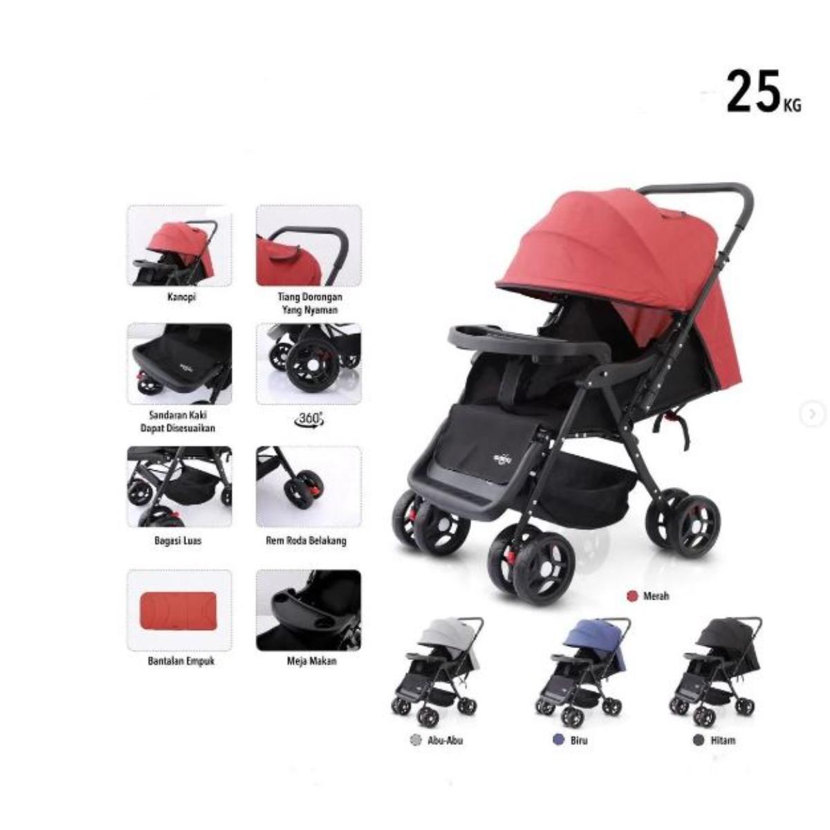 VIP Stars -  Baby Stroller Light Weight Easy Fold And Smooth Wheels, 1 Piece Assorted