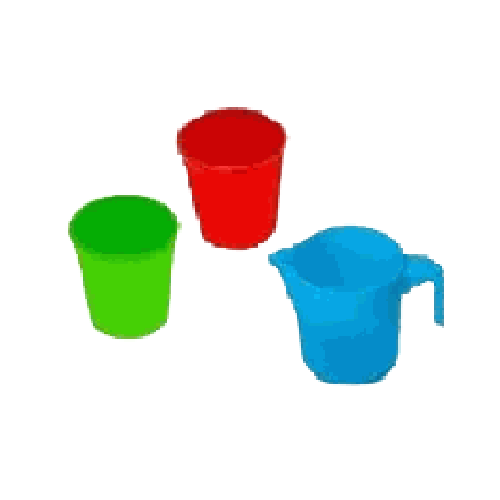 Green Plast Set of dishes of 15 items in the NP02 grid Toys for baby and kids