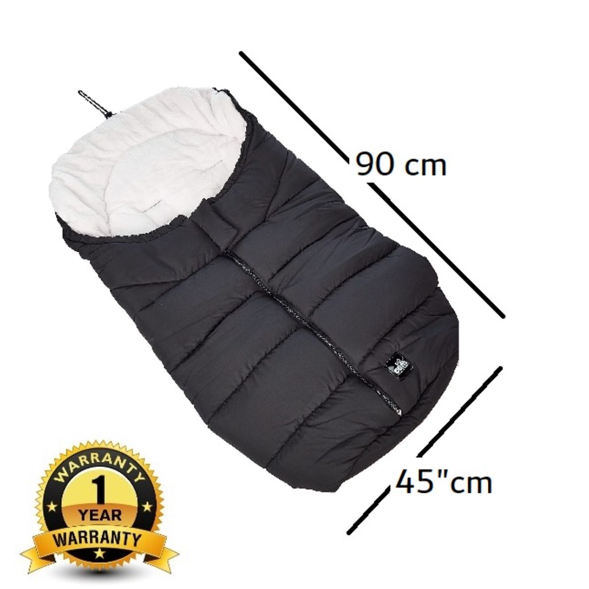 Cam - Moritz Baby Footmuff, sleeping bag, Autumn winter, baby sleeping, padded lullaby, keep baby warm, push cahir pram,warm cosy toes, waterproof, uinversla baby bunting, protect your baby - Black