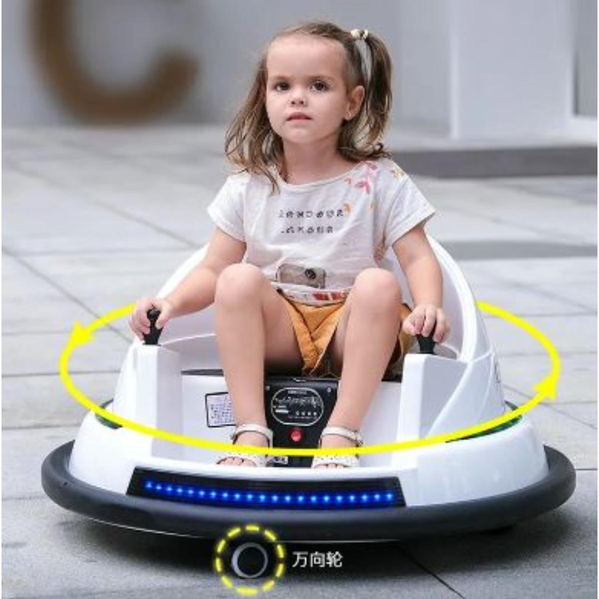 VIP Stars -  Kids Battery Powered Car 360 Degree Spin Lights Sounds Electric Kids Ride On Bumpin Bumper Car For Toddler 1-6 Years Old, 1 Piece Assorted