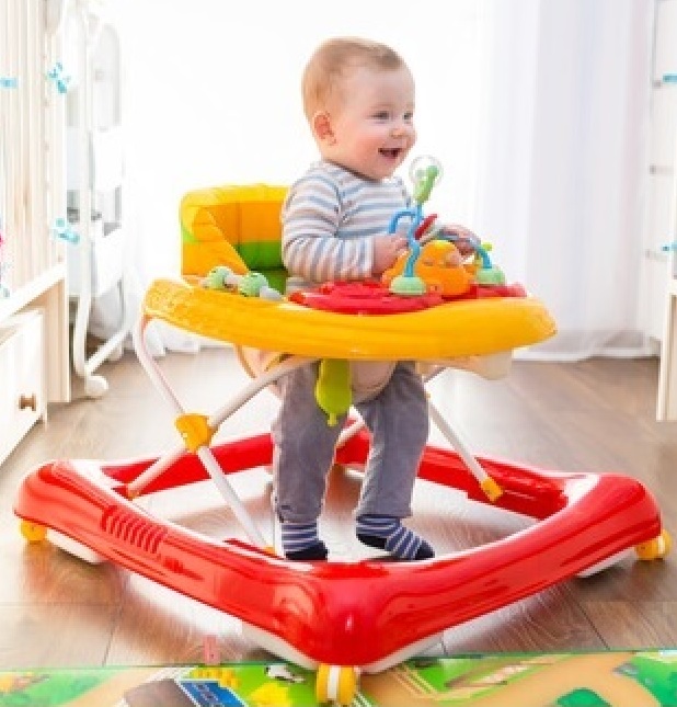 Cam - Giocando Baby Walker, kids, toddler, push, learning, round, activity walker, adjustable, foldable - Oranges