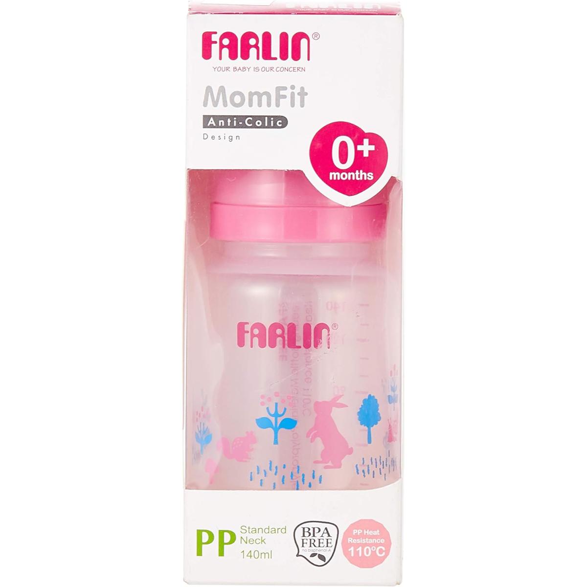 Farlin Standard Neck Feeder, Pink, 140 ml