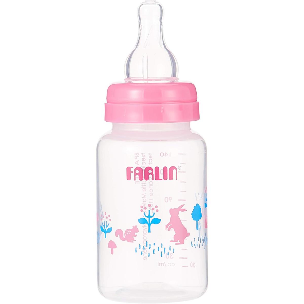 Farlin Standard Neck Feeder, Pink, 140 ml