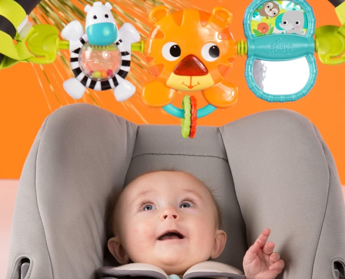 Bright Starts Take Along Carrier Toy Bar™ Tiger Toys for baby and kids