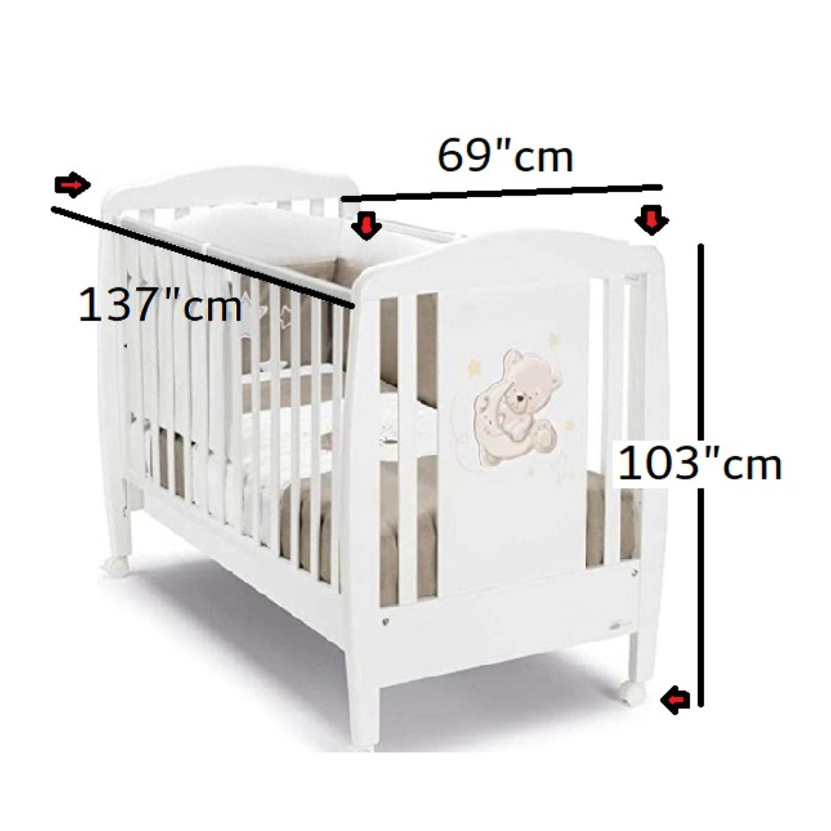 Cam - Wooden Crib - White