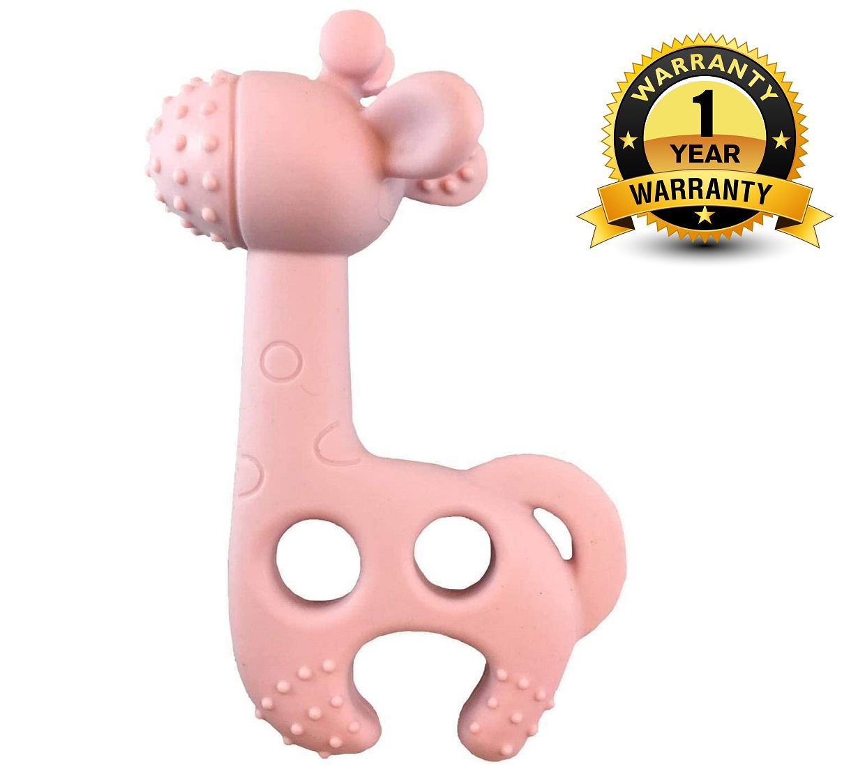 Diaper Champ - Bite Me Raff Teether - Old Pink