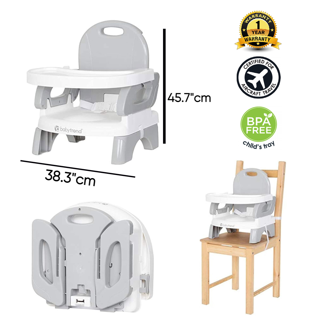 Babytrend Portable High Chair Ice Grey