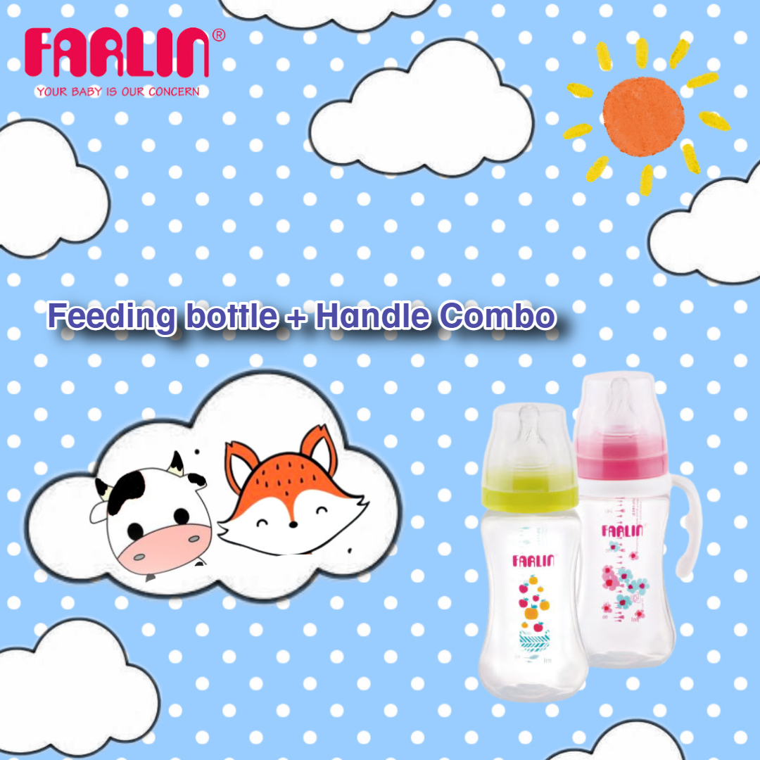 Farlin Feeding Bottle+Handle Combo 