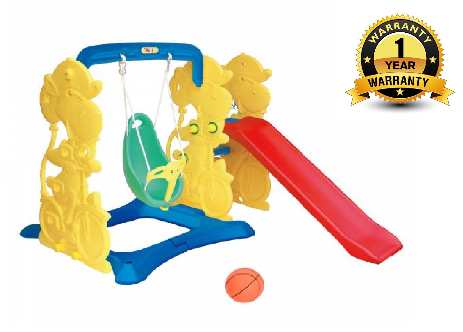 Ching Ching Giraffe Slide Swing with Basketball Ring (25-40kgs) -Pack of 1