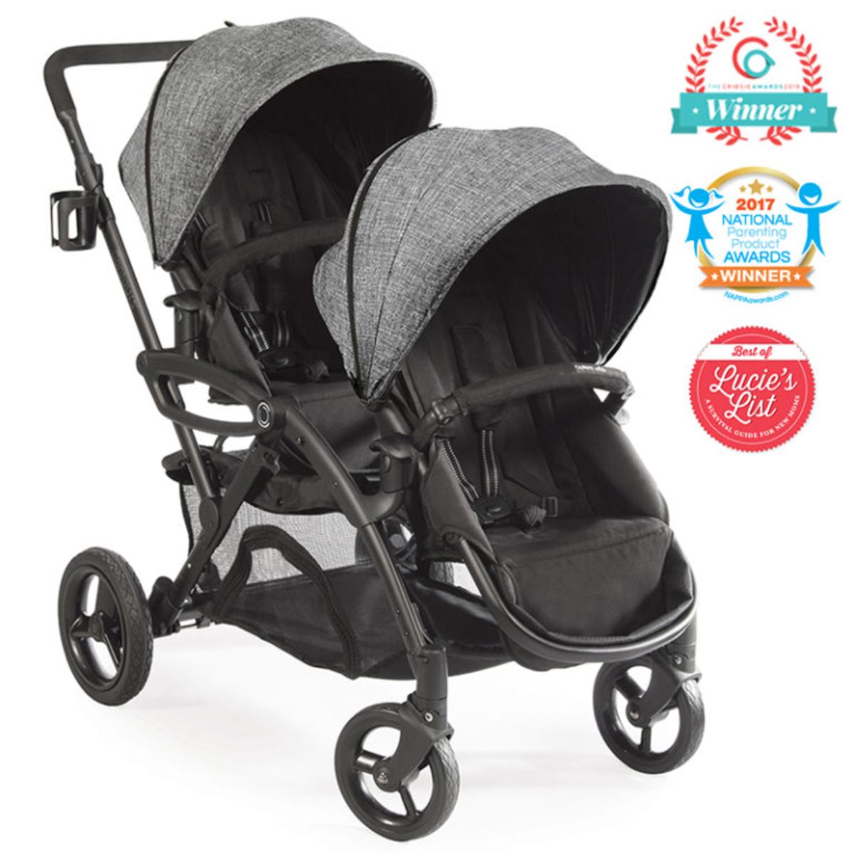 contours elite double stroller folding