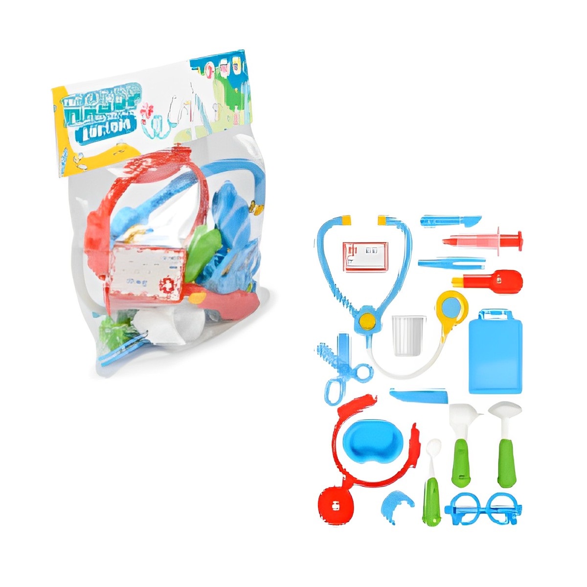 Green Plast Dr.'s set in the Blue Green Plast ND006 packages Toys for baby and kids