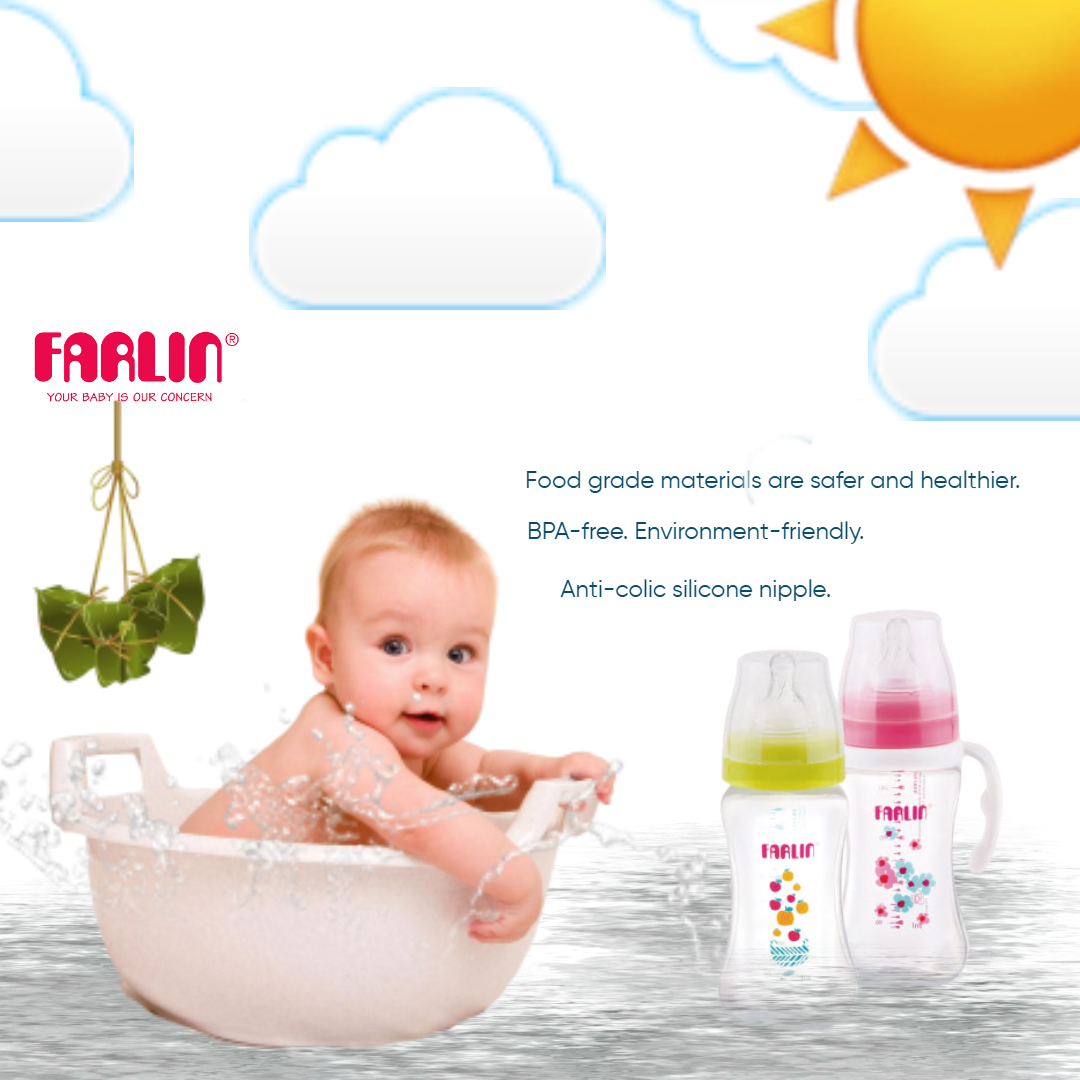 Farlin Feeding Bottle+Handle Combo 