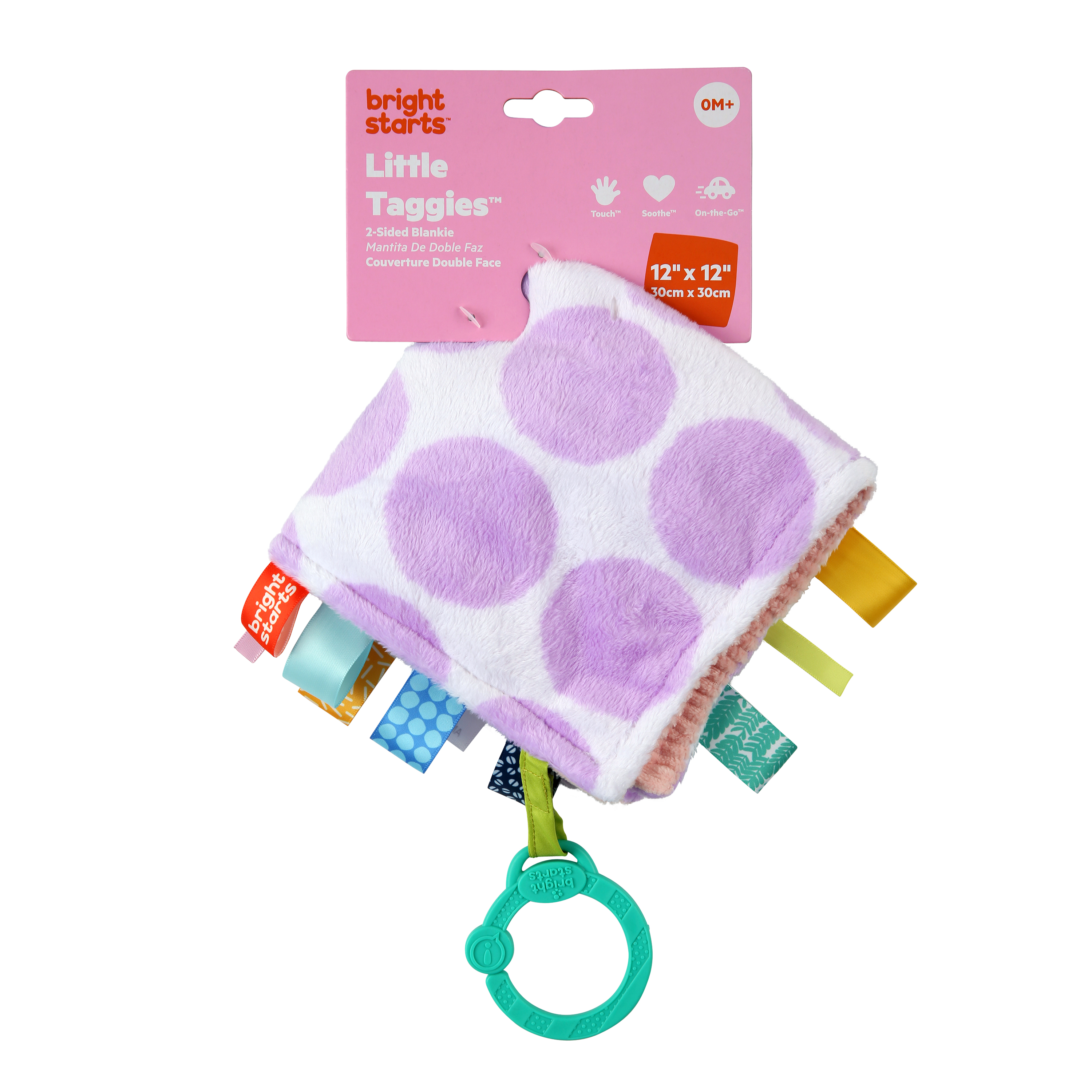 Baby Einstein - Little Taggies 2 - Sided Blankie - Purple Dots Toys for baby and kids