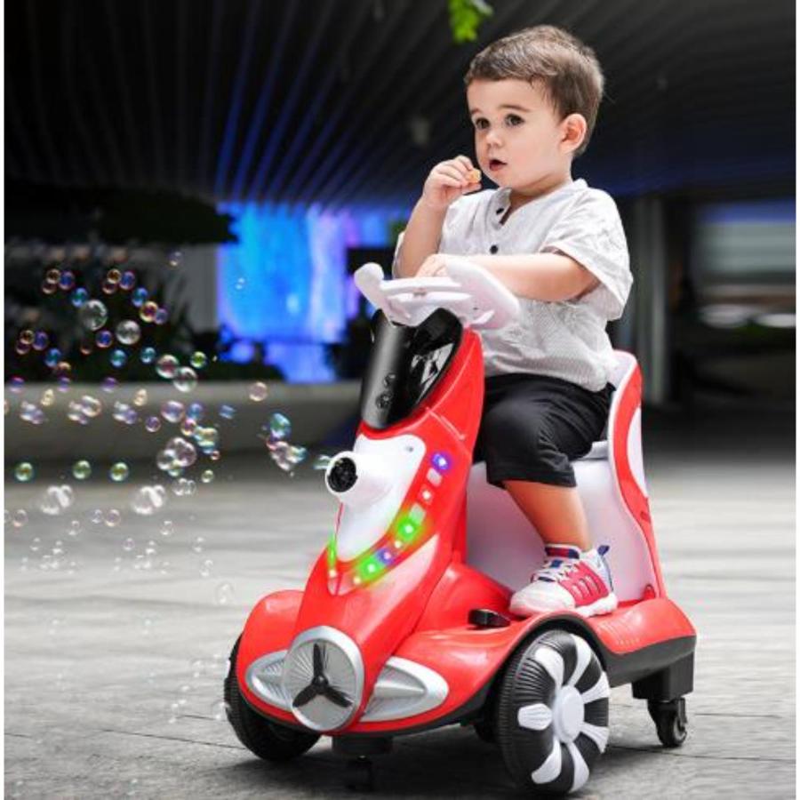 VIP Stars -  6V 4A Dual Drive Kids Ride On Car With Automatic Bubble Function , Children'S Electric Car, Push And Ride Racer For Kids,Kids Electric Vehicles With Music, Led Lights, Max Weight 50Lbs, 1 Piece Assorted