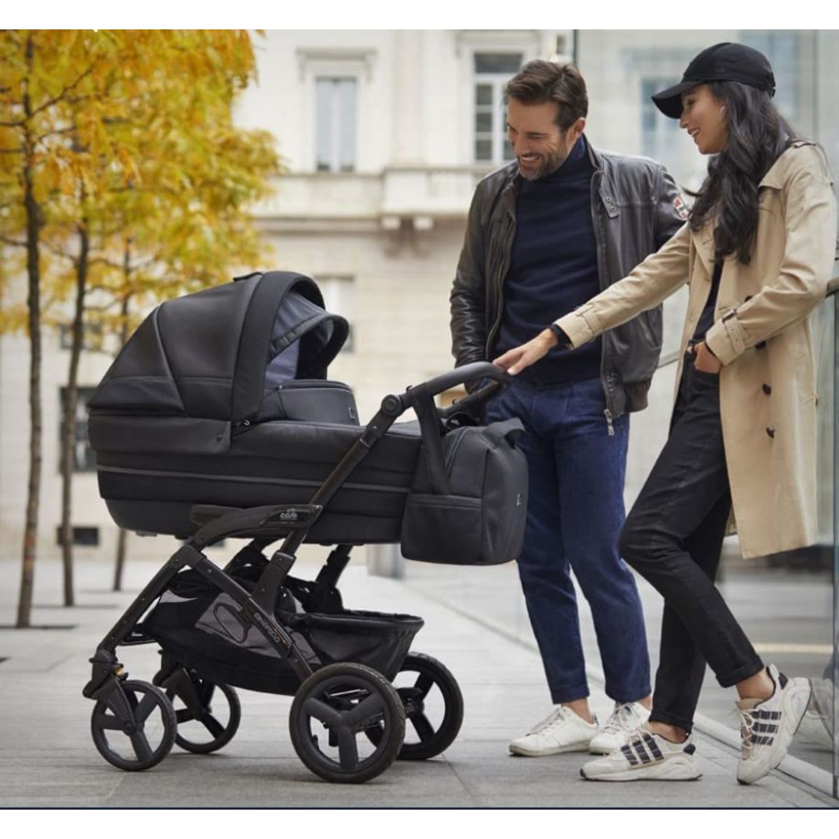 Cam Combi Family Travel System (0-36 Months) - Grey -  from 0 to 4 years old (22 kg.),  Spacious and deeper carrycot, Rocking function, Aluminium frame, Portable and compact folding, made in Italy. 