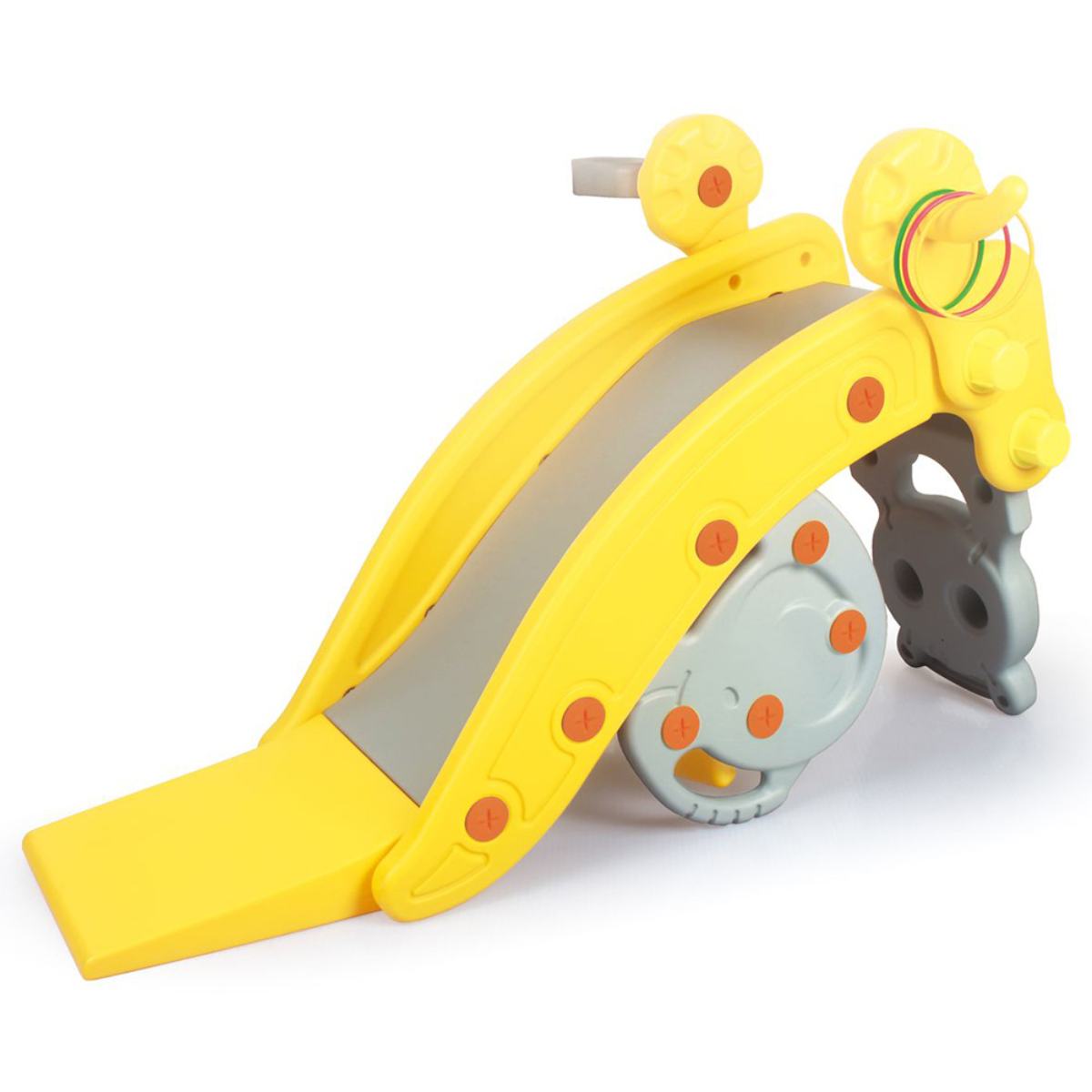 Ching Ching - 5-in-1 Raccoon Slide & Rocker - Yellow