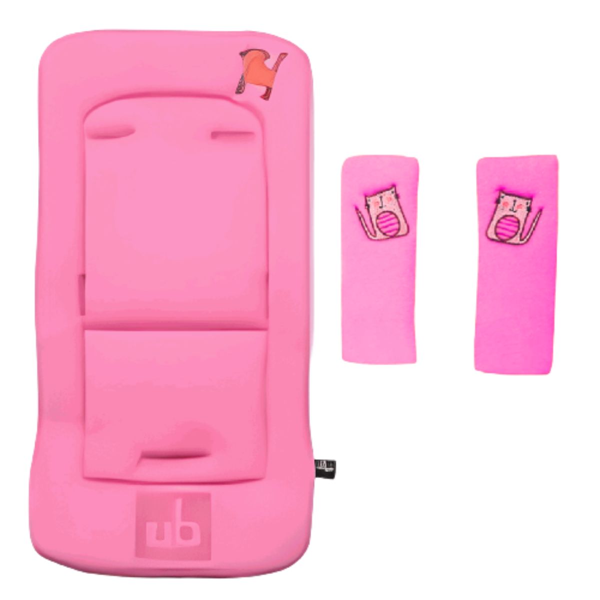 Ubeybi Stroller Cushion Set - Pink / With Belt Pad