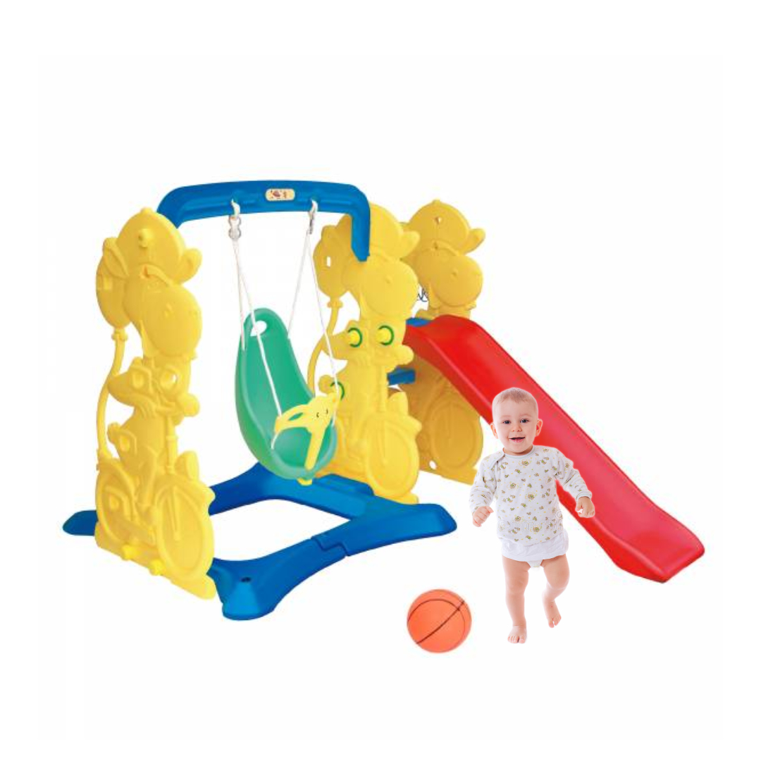 Ching Ching Giraffe Slide Swing with Basketball Ring (25-40kgs) -Pack of 1