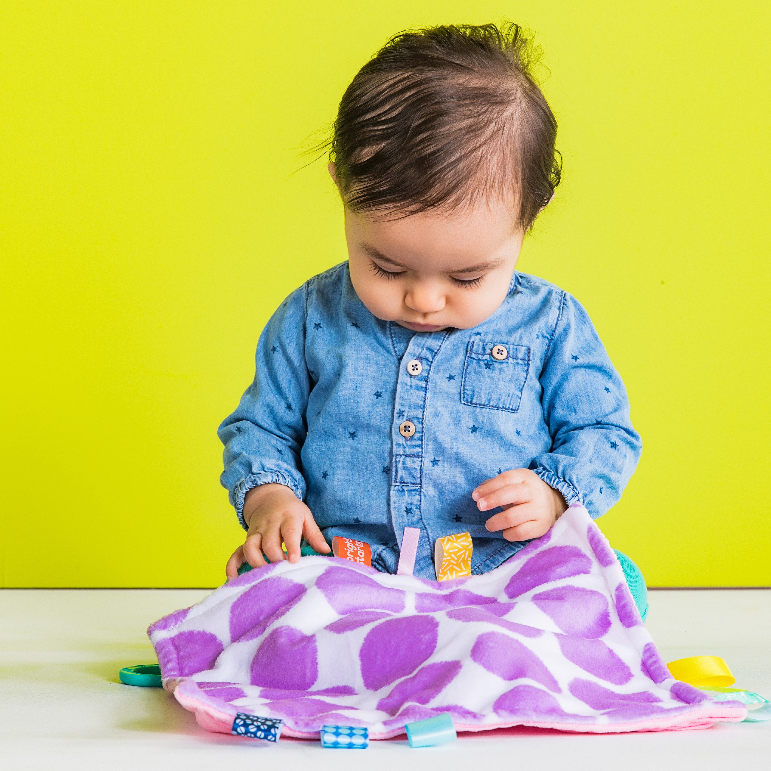 Baby Einstein - Little Taggies 2 - Sided Blankie - Purple Dots Toys for baby and kids