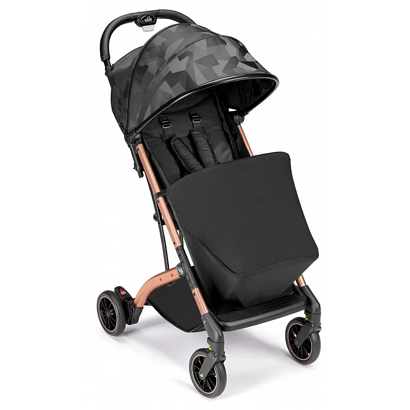 CAM Compass Stroller 194 - Baby Stroller  Black, from 0 to 4 years, Aluminium frame, 5-point safety harness, Super compact folding, umbrella stroller, Lightweight and compact stroller. 