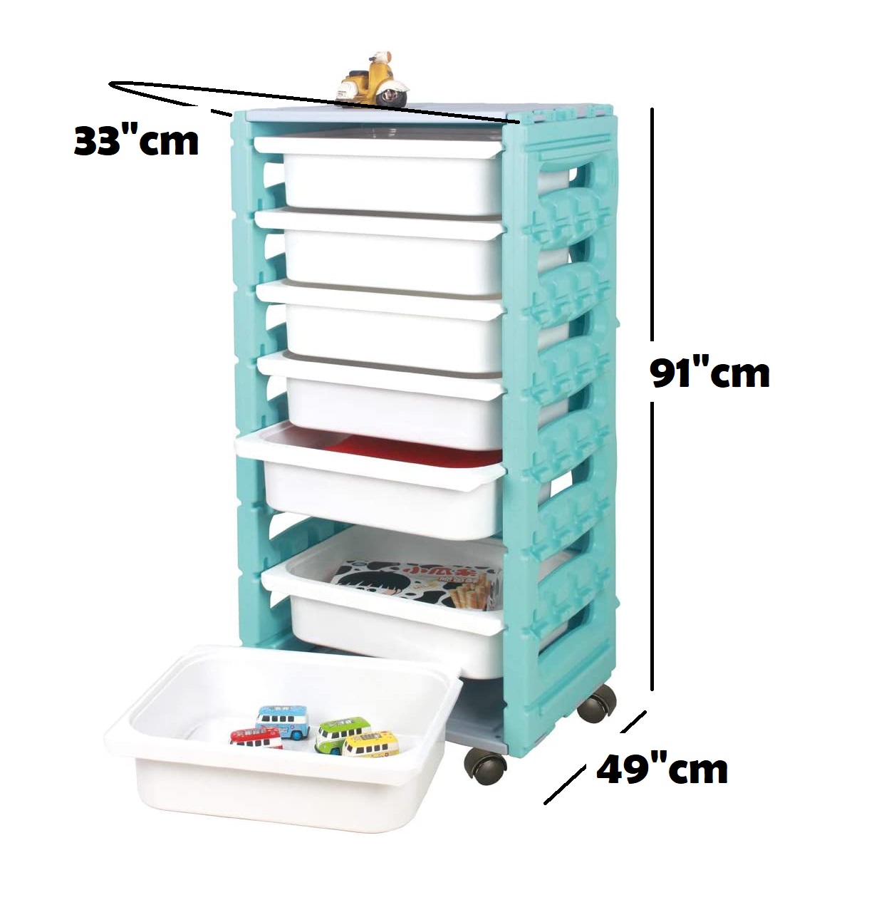 Ching Ching - 7 Drawers Cabinet With Castor - Assorted