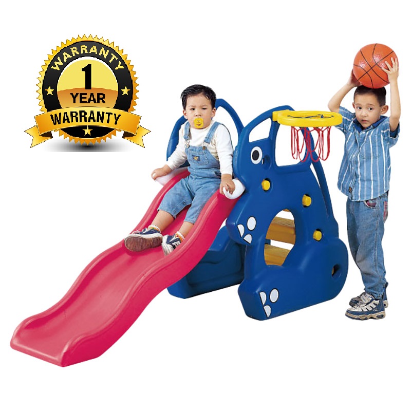 Ching Ching Elephant Slide(137cm) + Basketball Set - Pack of 1