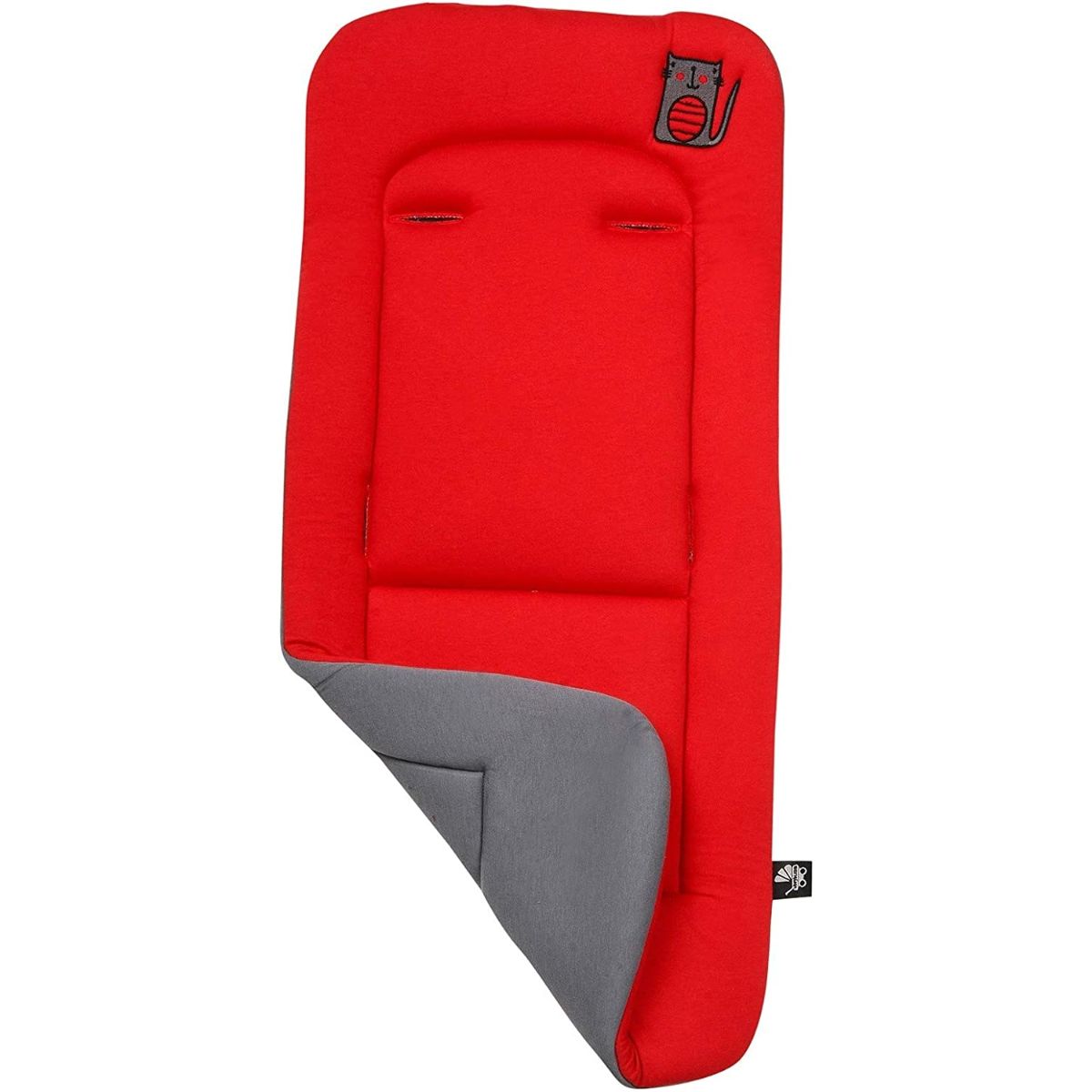 Ubeybi Stroller Cushion Set - Red / Gray With Belt Pad