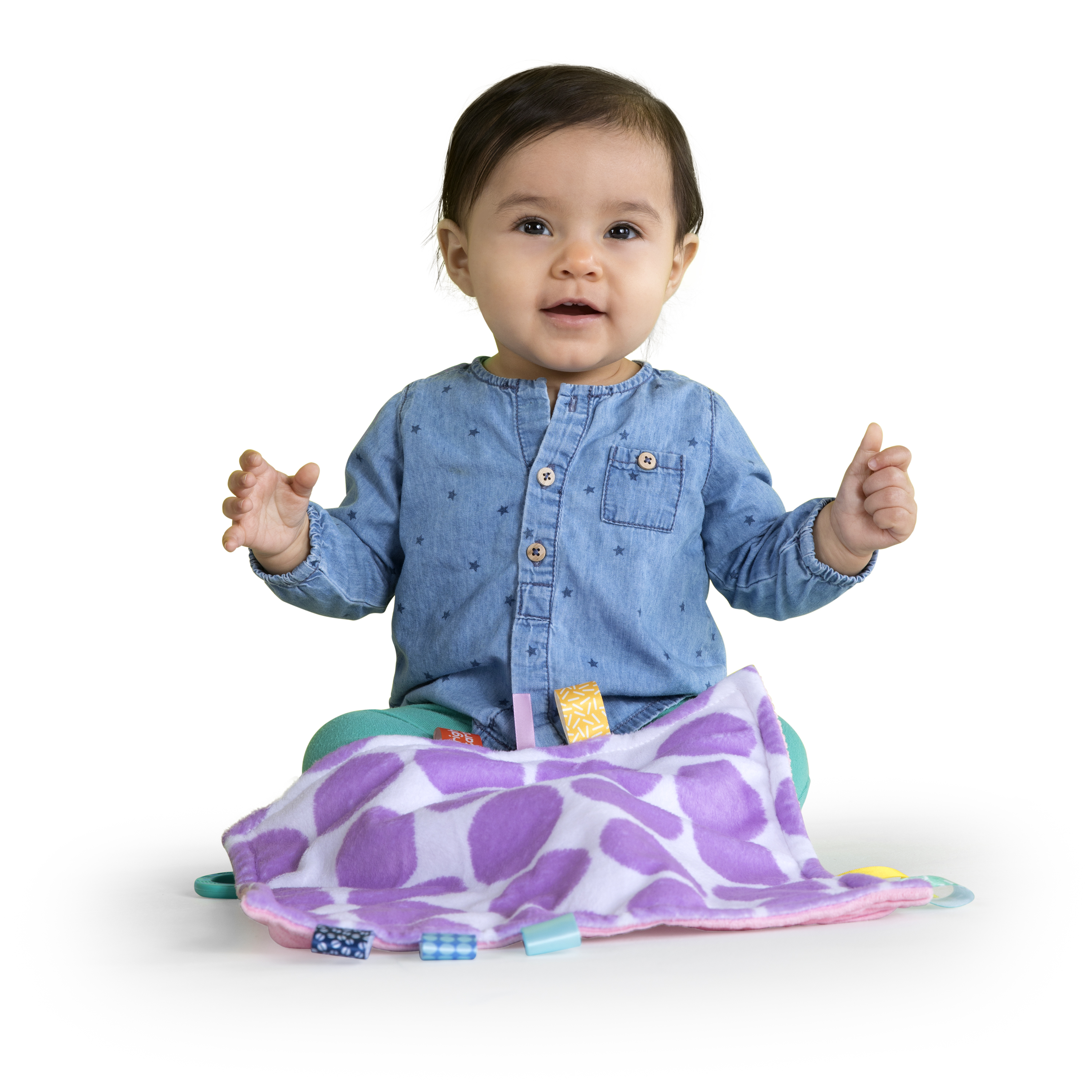 Baby Einstein - Little Taggies 2 - Sided Blankie - Purple Dots Toys for baby and kids