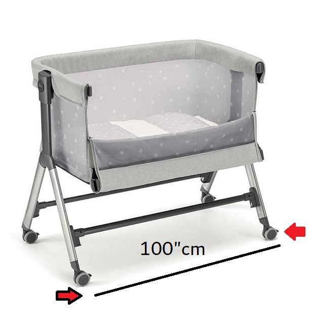 Cam - Sempreconte Baby Co Bed Cradle, Baby cot, Rocking Cradle, Convertible, foldable,  Essential sleeping portable, Crib, bedside - Silver Stars