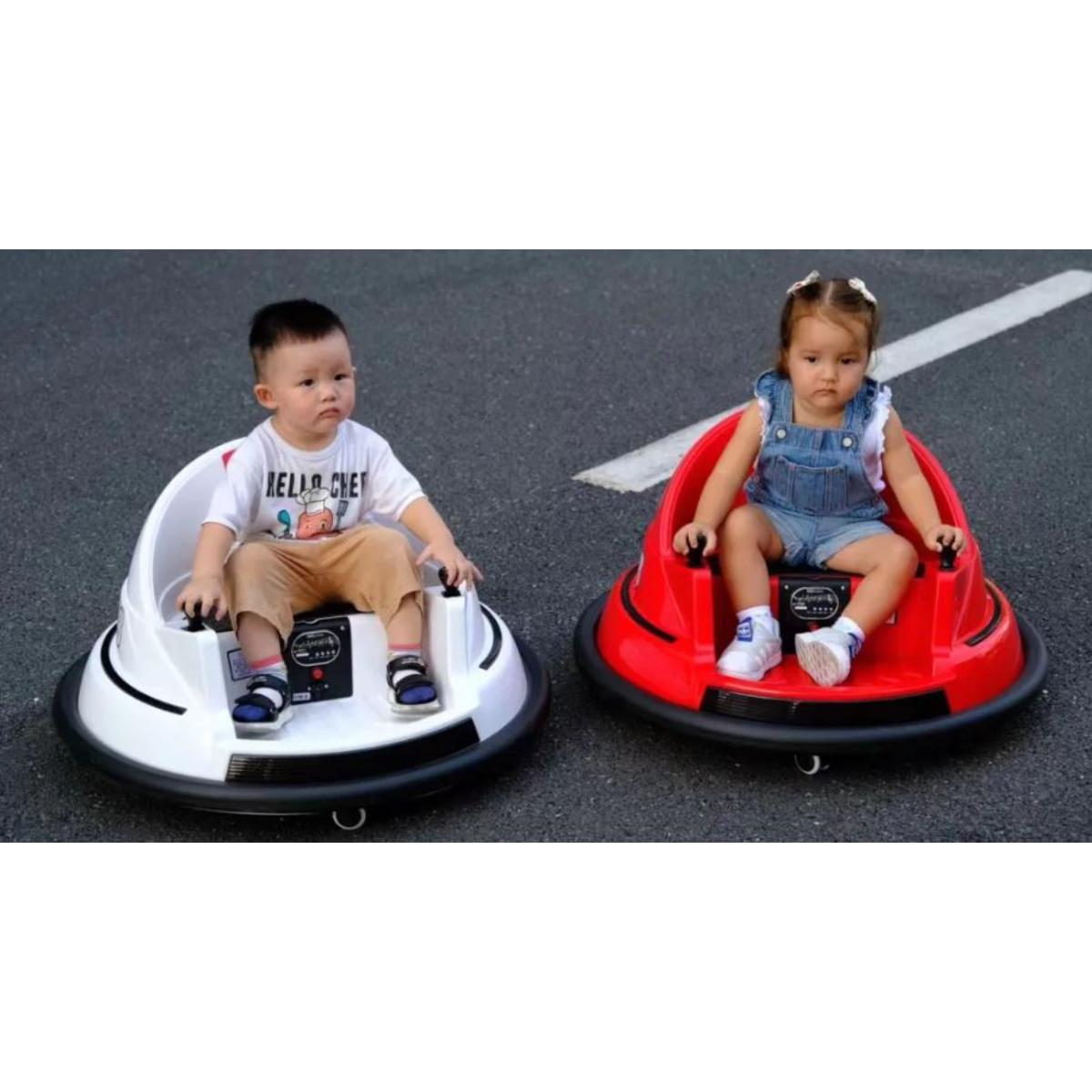 VIP Stars -  Kids Battery Powered Car 360 Degree Spin Lights Sounds Electric Kids Ride On Bumpin Bumper Car For Toddler 1-6 Years Old, 1 Piece Assorted