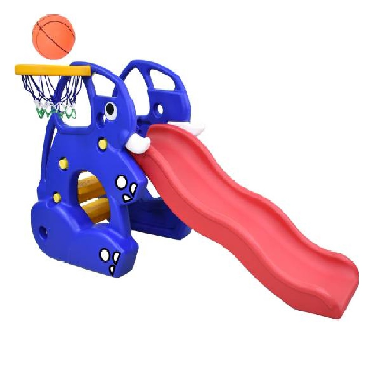 Ching Ching Elephant Slide(137cm) + Basketball Set - Pack of 1