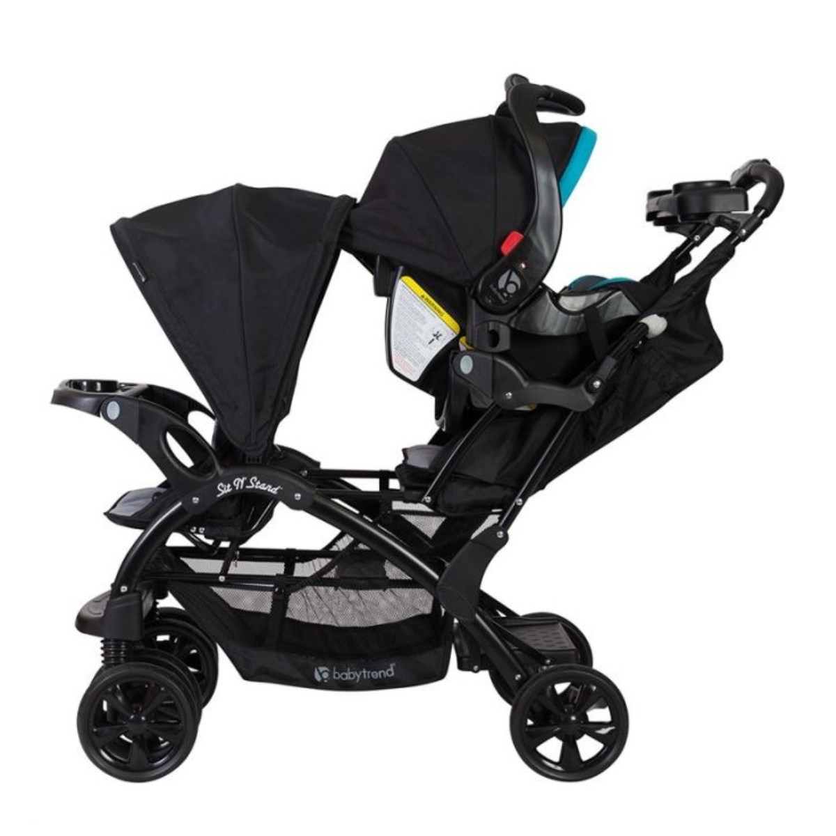 sit to stand stroller with car seat