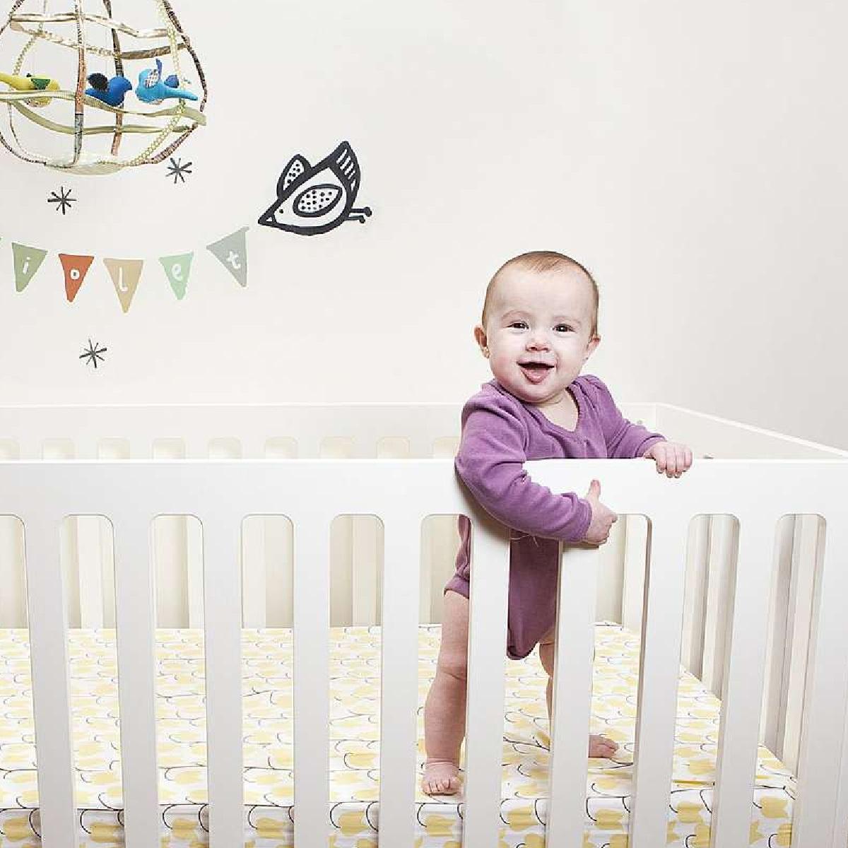 Cam - Wooden Crib - White