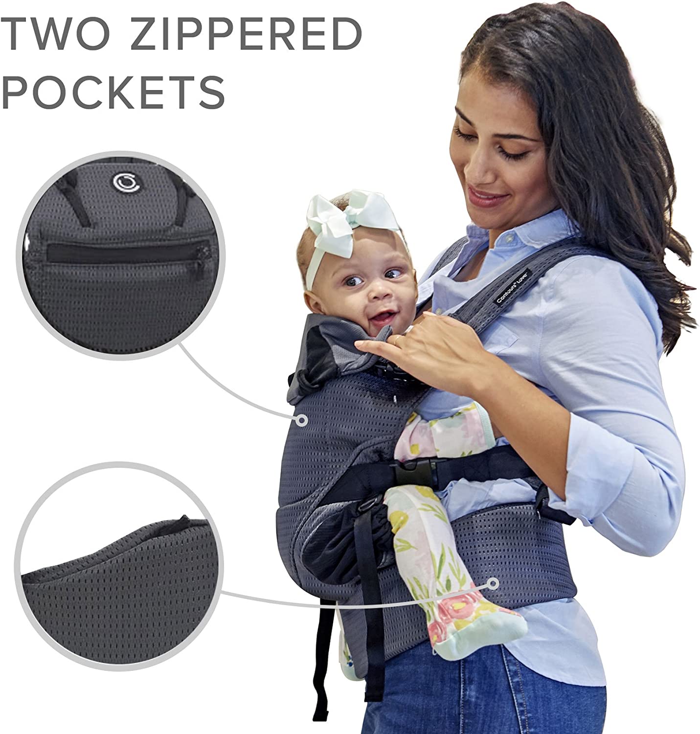 Contours Love® 3 Position Baby Carrier - Black