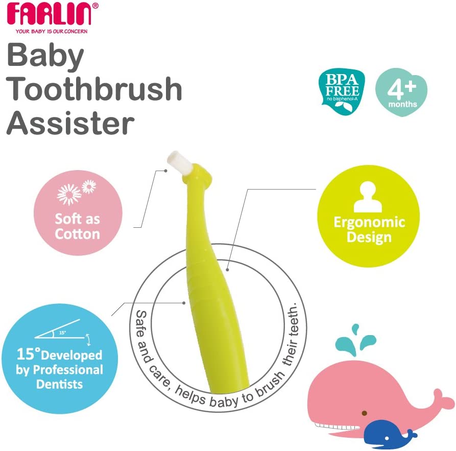 Farlin Baby Toothbrush Assister, Piece of 1 Assorted 