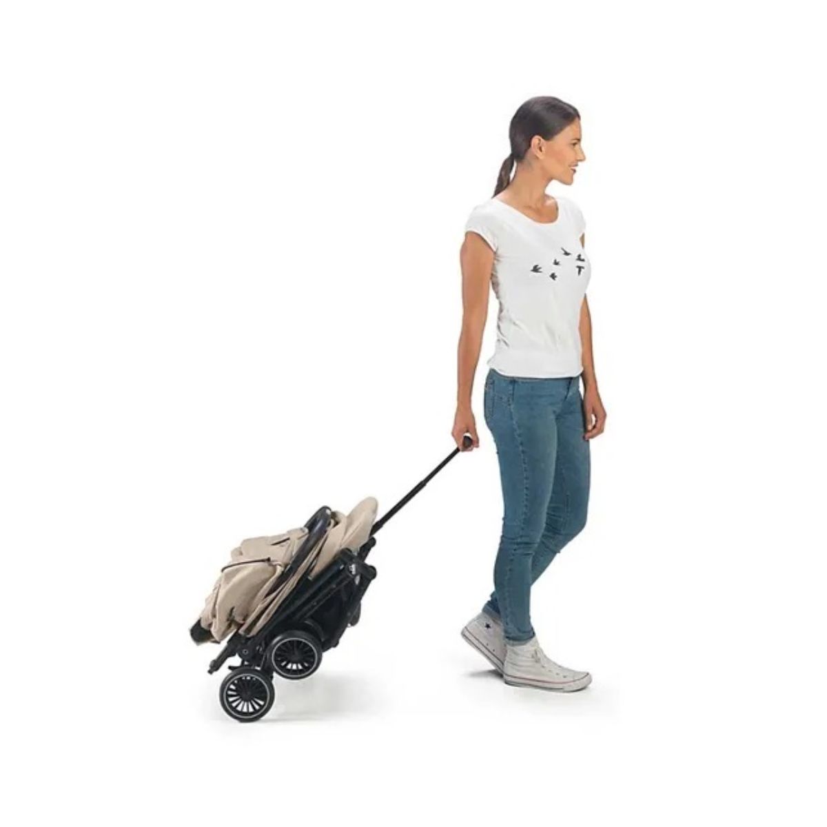 Cam - Printed Compass Lightweight Stroller - Grey