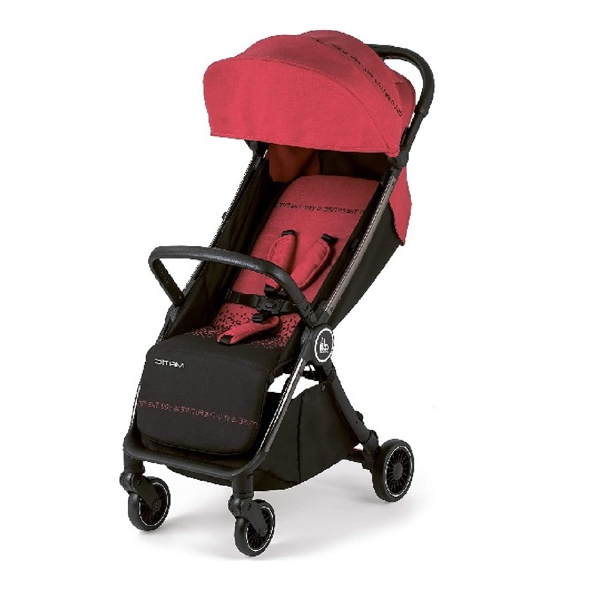 CAM MATIC STROLLER  194 - Baby Stroller  Red, from 0 to 4 years, Aluminium frame, 5-point safety harness, Super compact folding, umbrella stroller, Lightweight and compact stroller,  