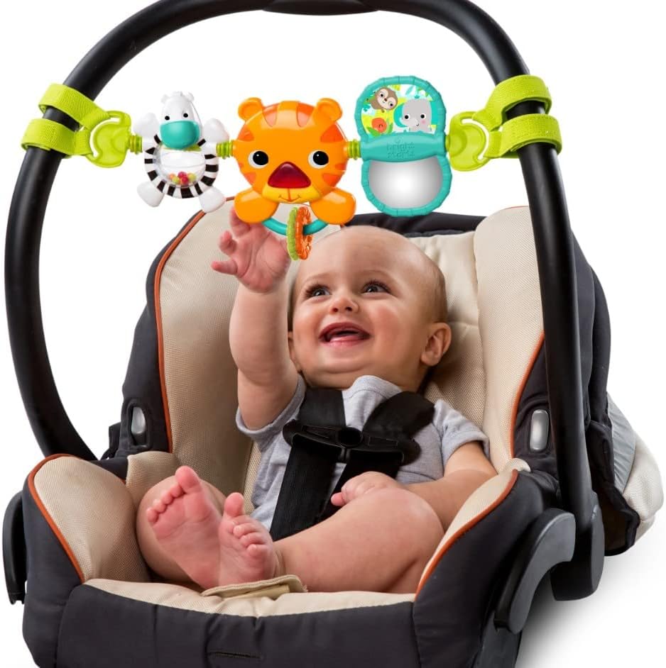 Bright Starts Take Along Carrier Toy Bar™ Tiger Toys for baby and kids