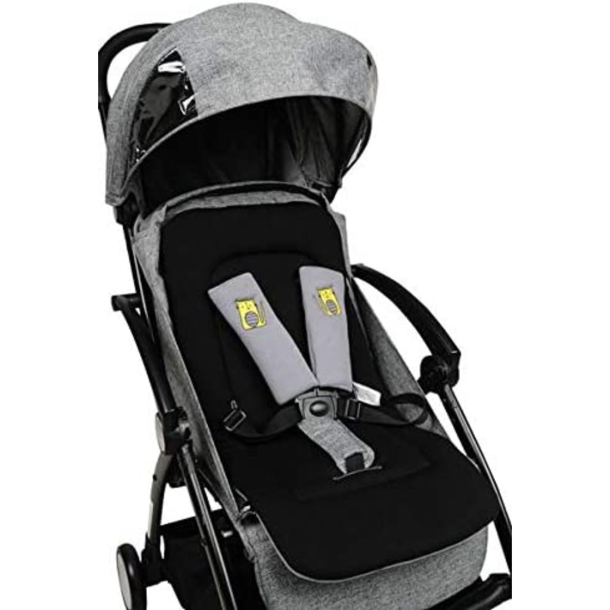 Ubeybi Stroller Cushion Set - Black / Gray  / With Belt Pad